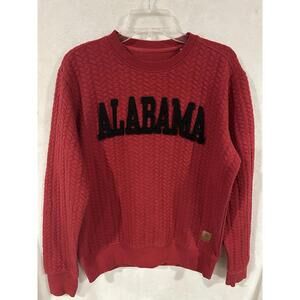 Pressbox Alabama Sweatshirt Womens M Crimson Tide Moose Quilted Sweater Pullover